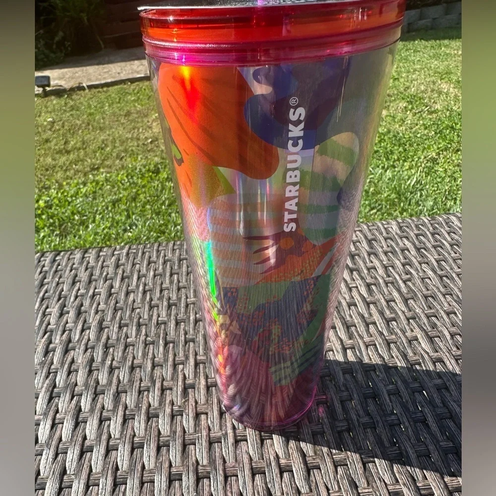 Eye-Catching: Starbucks ✨ Butterfly Magic ✨ 2024 Iridescent Cold Cup & Straw Top